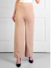 Solid Color Wide-Leg Full-length Pants